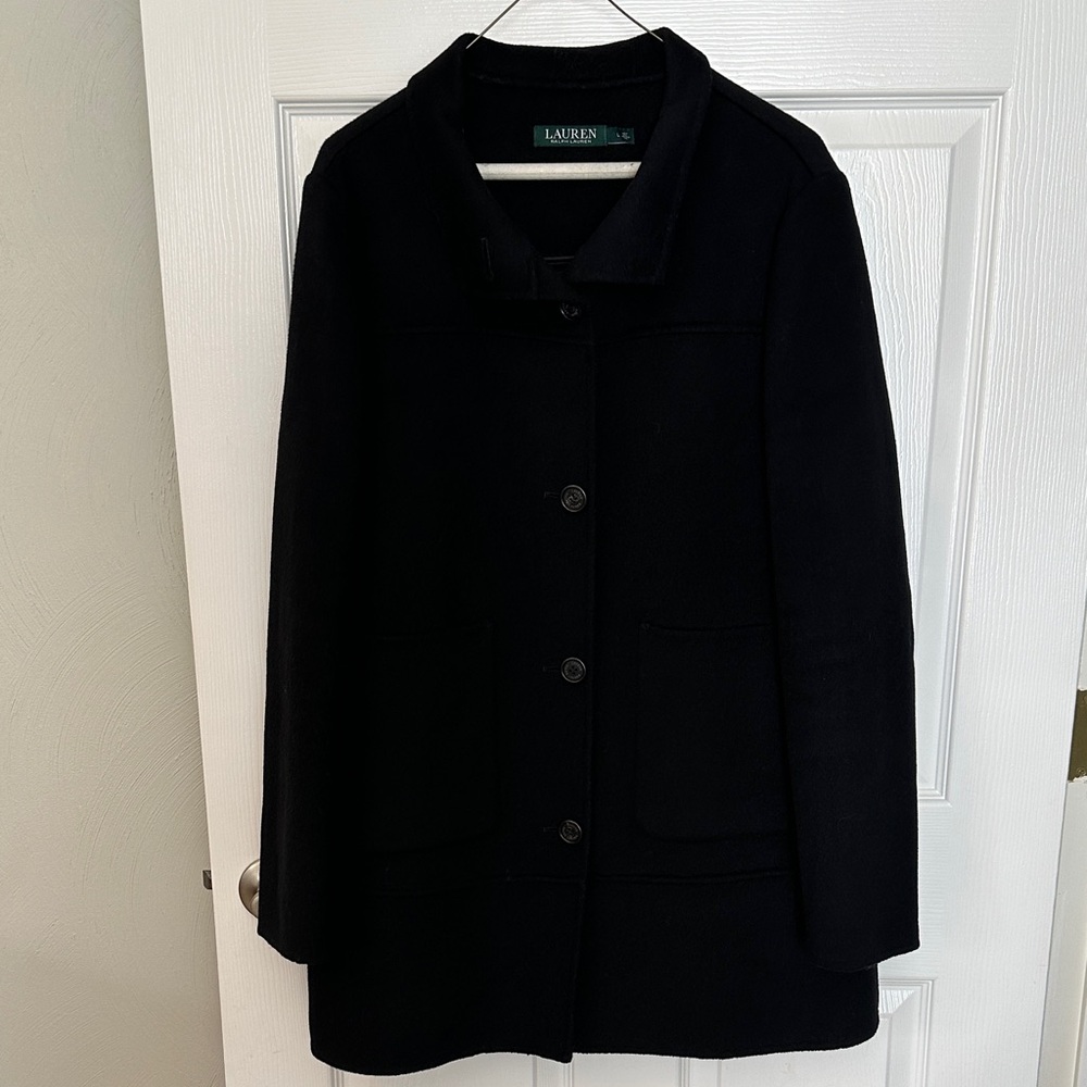 Lauren Ralph Lauren wool blend knee length coat.